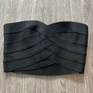 AKIRA Black Strapless Top